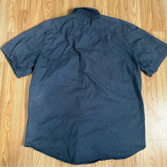 Harley-Davidson Men's Charcoal and Orange Casual Shirt XL 100% Cotton Grunge Y2K - Picture 12 of 12